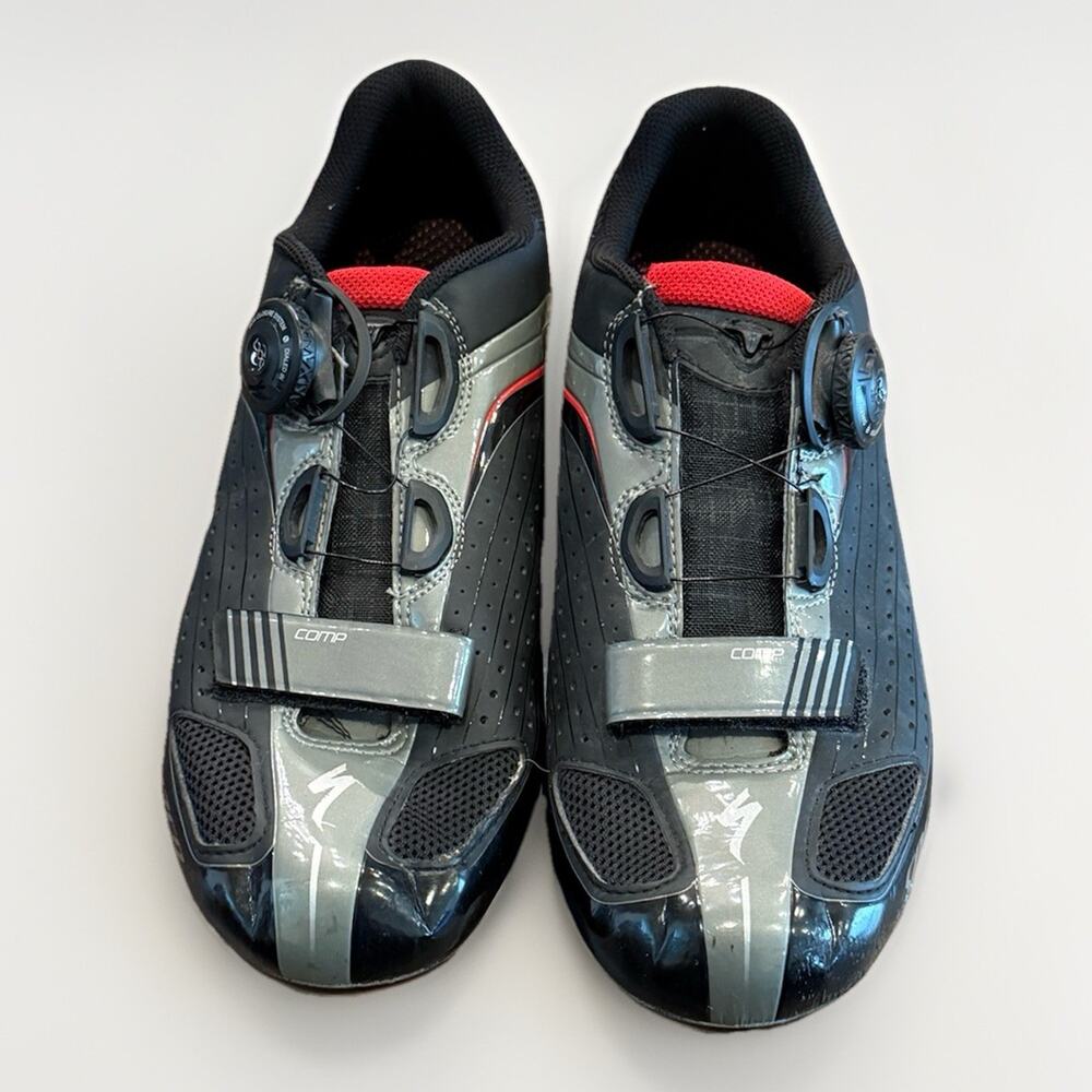 Specialized Comp Rd Mens Black Red Boa Dial Strap Cycling Shoes US 10.25 EU 43.5